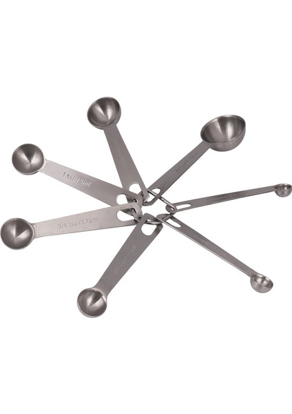 Paslanmaz Çelik Ölçüm Kaşları Kuru ve Sıvı Malzemeler Için 7 Istiflenebilir Ölçü Kaşığı Seti Kazınmış Pişirme Kaşığı Sıkıştırılabilir Halka Tutucu ile (Yurt Dışından) fırsatları