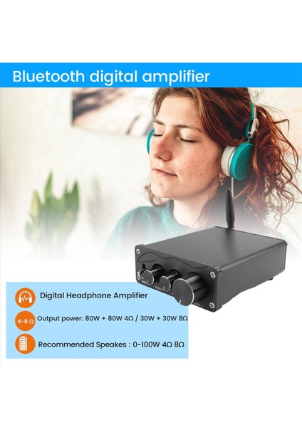 Hifi Ses Amplifikatörü MA12070 80WX2 Bluetooth 5.0 Stereo Ses Güç Amplifikatörü Ev Sineması Karaoke Amplifiy-Black (Yurt Dışından) fırsatları