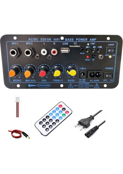 Bluetooth Amplifikatör Kartı Hıfı Bas Amplifikatör Subwoofer Ses Karaoke Amplifikatör Kartı Hoparlör Anakart (Ab Fişi) (Yurt Dışından) fiyatları