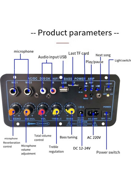 Bluetooth Amplifikatör Kartı Hıfı Bas Amplifikatör Subwoofer Ses Karaoke Amplifikatör Kartı Hoparlör Anakart (Ab Fişi) (Yurt Dışından) fırsatları