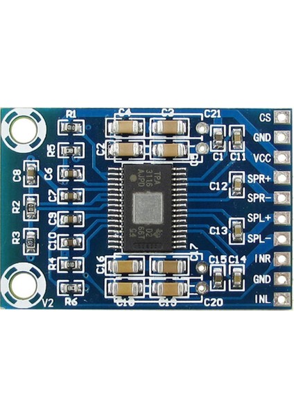 TPA3116D2 Mını Dijital Güç Ses Stereo Amplifikatör Kart, Çift Kanallı 50W Sınıf D Dc 12-24V Amplı Amp Amplıfy Module (Yurt Dışından)