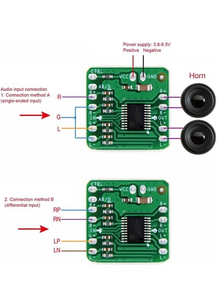 Diferansiyel Güç Amplifikatör Kartı 2X10W Dijital Sınıf D Ses Güç Amplifikatörü HT8697 3.6-8.5V Diferansiyel Giriş (Yurt Dışından) fırsatları