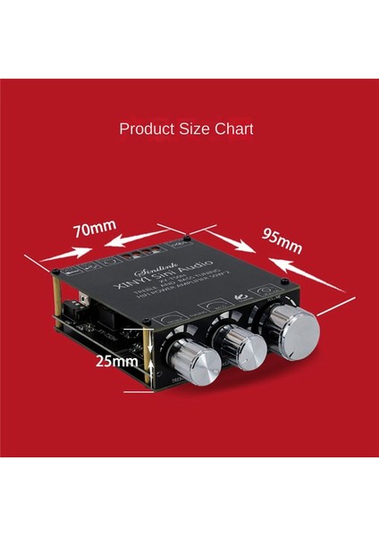 XY-T50H Bluetooth 5.0 Amplifikatör Kartı TPA3116D2 50W+50W Yüksek Bass Ayarlanabilir Stereo Dijital Amplifikatör Kartı Ses Modülü (Yurt Dışından) fiyatları