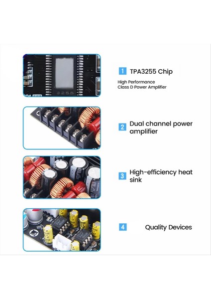 DC19-50V 300W+300W 600W Bluetooth Güç Amplifikatör Modülü TPA3255 Treble ve Bas Ayarlamalı Kanal 2.0 Kanal (Yurt Dışından) fırsatları
