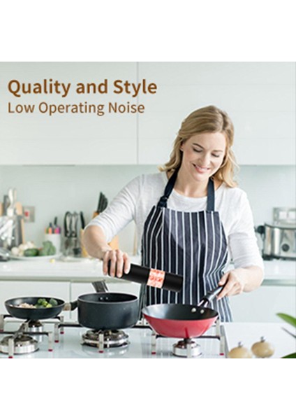 Elektrikli Tuz ve Biber Öğütücü Seti Otomatik Tuzlu Biber Değirmeni Öğütücü Ayarlanabilir Kaba Pille Çalışan LED Işık (Yurt Dışından) fiyatları