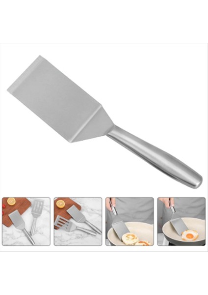 Paslanmaz Çelik Spatula Düz Spatula Büyük Balık Turner Grill Barbeque Turner Griddle Scraper Biftek Spatula Krep A (Yurt Dışından) modelleri