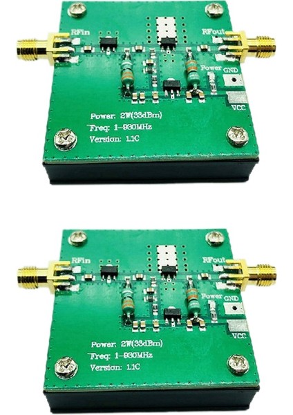 Geliştirilmiş Sinyal Gücü Için 2pcs Rf Geniş Bant Güç Amplifikatörü (1-930MHZ, 2.0W) (Yurt Dışından)