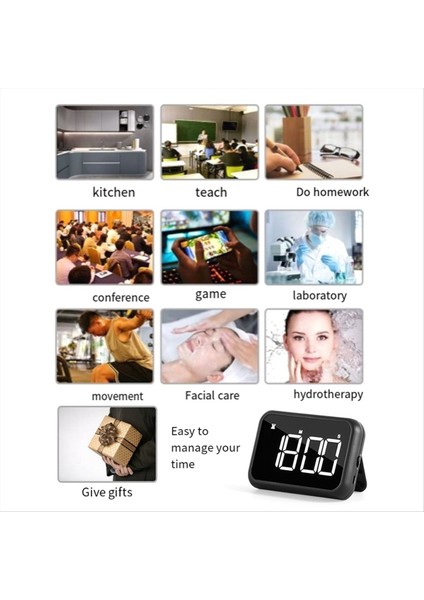 Çocuklar Için Zamanlayıcı, Mutfak Zamanlayıcıları, Yemek Pişirmek Için Dijital Zamanlayıcı, Egzersiz Için Manyetik Geri Dönüş Zamanlayıcısı, Çalışma, Fırın Siyahı (Yurt Dışından) modelleri