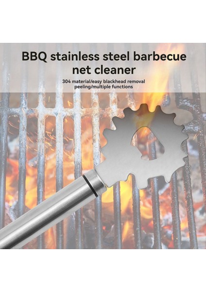 Paslanmaz Çelik Barbekü Izgara Sıyırıcı Abar Gadget Temizleyici Şişe Açıcı Temizleme Kamp Aracı Taşınabilir Mutfak Aksesuarları (Yurt Dışından) modelleri