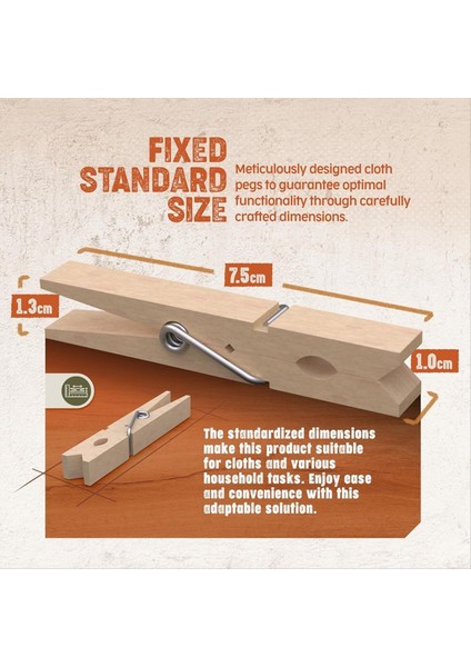100 Adet Ahşap Manyspinler, Kıyafet Rafları, El Sanatları ve Ev Kullanımı Için Mükemmel, Hava Koşullarına Dayanıklı, Uzun Ömürlü, Çok Yönlü (Yurt Dışından) modelleri