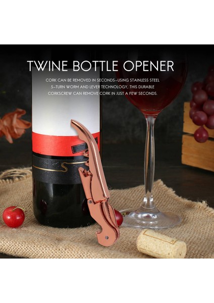 Gül Altın Tirbuşon Metal Şarap Cirkscrew Wine Cirkscrew Çok Fonksiyonlu Kırmızı Şarap Tirbuşon (Yurt Dışından) fiyatları