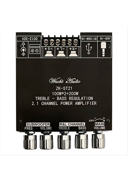 ZK-ST21 Bluetooth Dijital Amplifikatör Kart 2.1 Kanal 100WX2+200W Subwoofer Chip TPA3221 Hıfı Stereo Amplifikatör Kart (C) (Yurt Dışından) fırsatları
