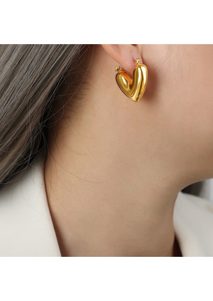 YUANYINGP1666 Altın Kalp Şeklinde Kadınlar Için Kolye Ucu Takı Seti (Yurt Dışından) modelleri