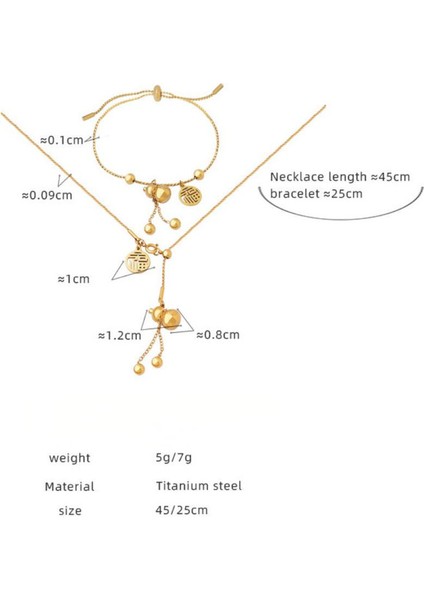 YUANYINGP1109 Altın Şanslı Balkabağı ve "fu" Karakterli Çıkarılabilir Kadın Takı Seti (Yurt Dışından) fiyatları
