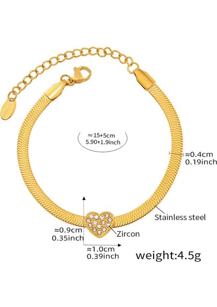 YUANYINGTXP240 - Altın Kalp Şeklinde Zirkonyum Bıçak Zincir Kadın Takı Seti (Yurt Dışından) modelleri