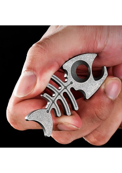 Titanyum Alaşım Balık Kemik Anahtarı - Çok Fonksiyonlu Şişe Açıcı, Açık Hava Aktiviteleri Için Taşınabilir Kolye Si B (Yurt Dışından) fiyatları