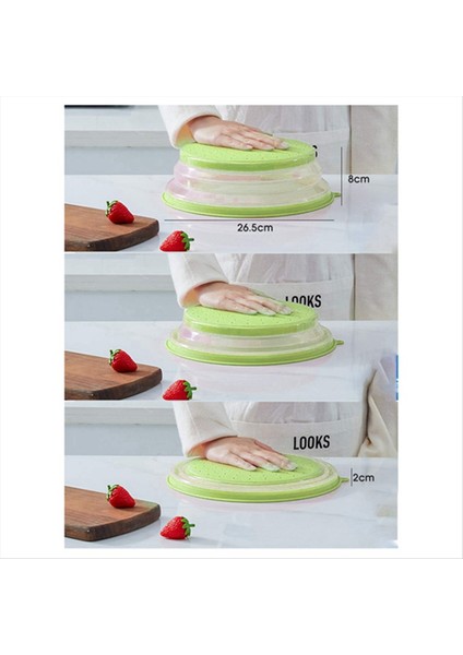 Havalandırılmış Katlanabilir Mikrodalga Fırlatma Kapağı Yiyecek Için, Mutfak Yemeği Kase Tabağı Kapağı Asılabilir, Meyve Tahliyesi Sepeti, Gri (Yurt Dışından) fırsatları