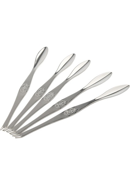 Deniz Ürünleri Aracı Yengeç Krakerleri Kaşıklar Paslanmaz Çelik Yengeç Peel Karides Aracı Istakoz Kelepçe Plakalar Klips Klibi - 5 Pcs (Yurt Dışından)