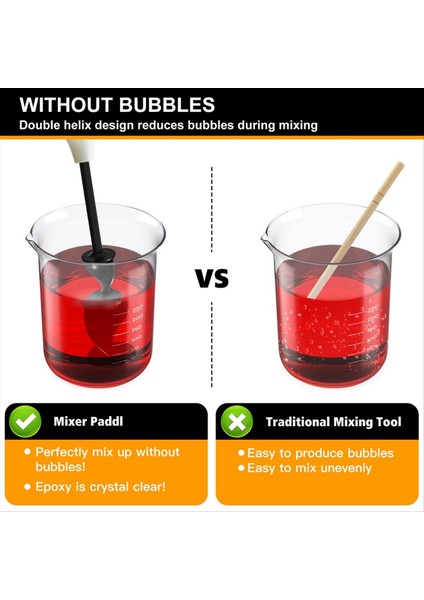 Matkap Için Boya Mikseri, 8 Adet Yeniden Kullanılabilir Epoksi ve Reçine Mikser Eki Kürek Epoksi Reçinesini, Boyayı, Seramik Sırı Karıştırmak Için (Yurt Dışından) fiyatları