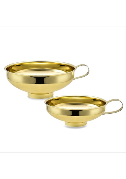 Paslanmaz Çelik Ev Geniş Ağız Huni Salatası Sospa Büyük Çapı Huni Reçel Huni Altın (Yurt Dışından)