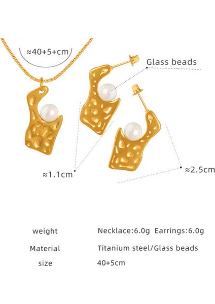 YUANYINGP1429 Altın Moda Etiketli Cam Boncuklu Kadın Takı Seti (Yurt Dışından) fiyatları