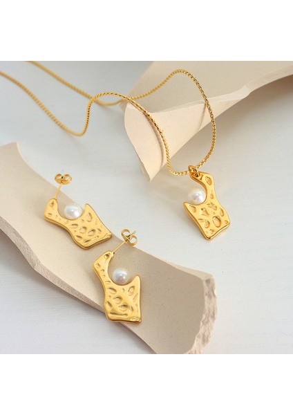 YUANYINGP1429 Altın Moda Etiketli Cam Boncuklu Kadın Takı Seti (Yurt Dışından) modelleri
