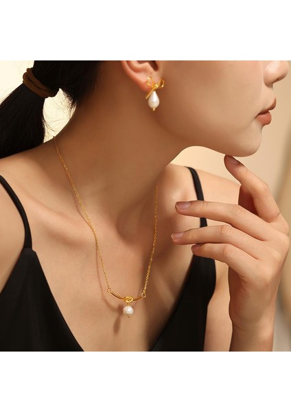 YUANYINGTXP095 Altın Ajurlu Fiyonklu Kadın Takı Seti (Yurt Dışından) modelleri