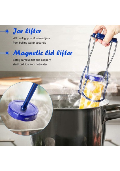 Cannıng Kıt Cannıng Araçlar Cannıng Malzemeleri 6 Pc, Canning Jar Lifter, Lid Lifter, Canning Canning Tongs (Yurt Dışından) fırsatları