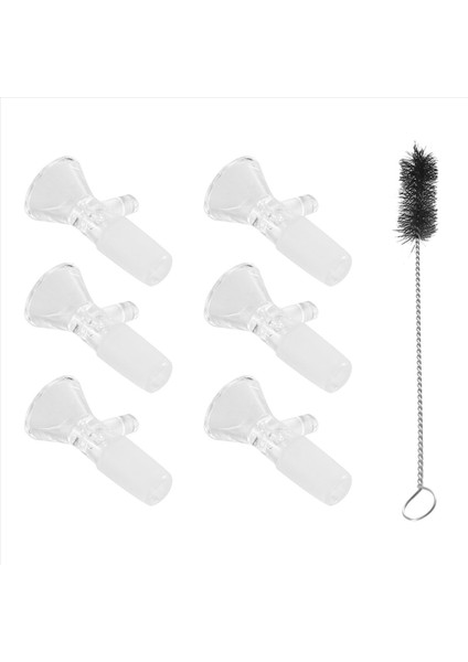 14MM Kase - Berrak Cam Huni, 6 Adet Temizleme Fırçalı Bilimsel Küçük Cam Huni (Yurt Dışından) modelleri
