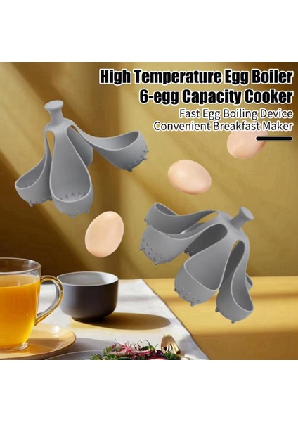 4/6 Delik Silikon Yumurta Buharlayıcı Tepsisi Yüksek Sıcaklık Dirençli Yumurta Tenceresi Hızlı Dirençli Saplı Hızlı Pişirme Için (Yurt Dışından) fırsatları