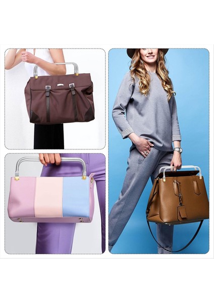 12 Inç Çanta Çerçevesi Dikdörtgen Kilit Çerçeve Öpücük Kilit Tokası Çanta Çerçevesi Donanım Değiştirmeleri Çanta Kapanması 4pcs (Yurt Dışından) modelleri