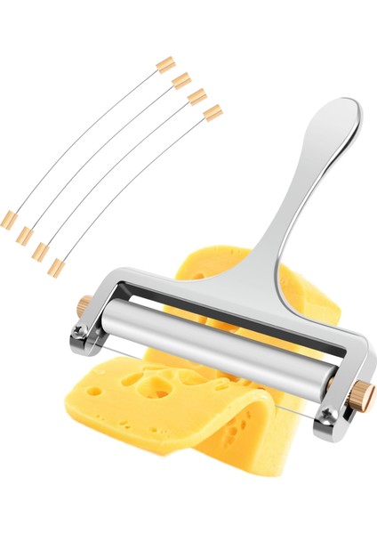 Peynir Dilimleyicisi, Yumuşak ve Yarı Sabit Peynirler Için Telli Ayarlanabilir Kalınlık Ağır Peynir Dilimleyiciler -4 Kesme Teli Dahil (Yurt Dışından)