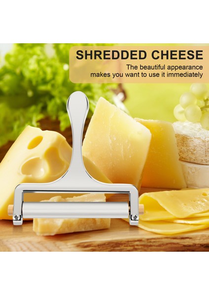 Peynir Dilimleyicisi, Yumuşak ve Yarı Sabit Peynirler Için Telli Ayarlanabilir Kalınlık Ağır Peynir Dilimleyiciler -4 Kesme Teli Dahil (Yurt Dışından) fırsatları