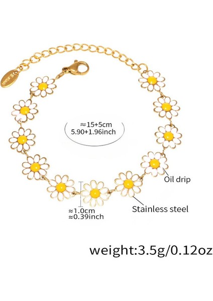 YUANYINGTXP256 Altın Papatya Çiçek Kadın Takı Seti (Yurt Dışından) fiyatları
