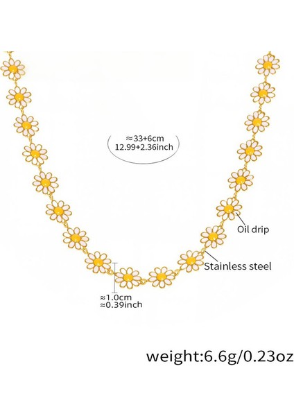 YUANYINGTXP256 Altın Papatya Çiçek Kadın Takı Seti (Yurt Dışından) modelleri