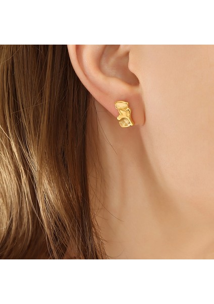 YUANYINGP1052 Altın Geometrik Soyut Düzensiz Kolye Ucu Takı Seti (Yurt Dışından) modelleri