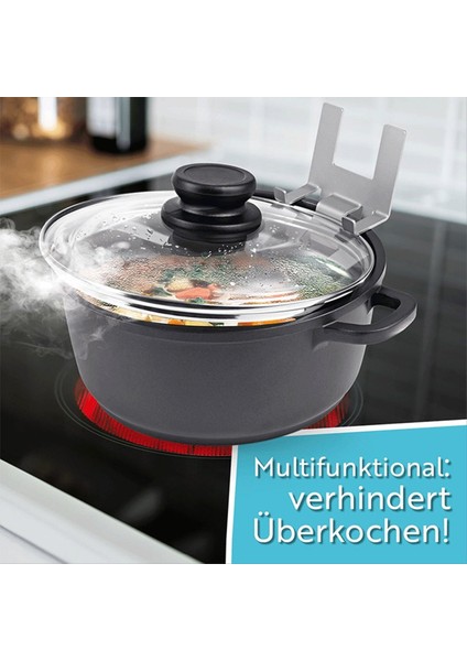 Steellaar Kapak Paslanmaz Çelik Kapak Tutucu Silikon Pad ile Kapak Braketi Standart Sakalar ve Tavalar Için Uygundur (Yurt Dışından) indirimleri