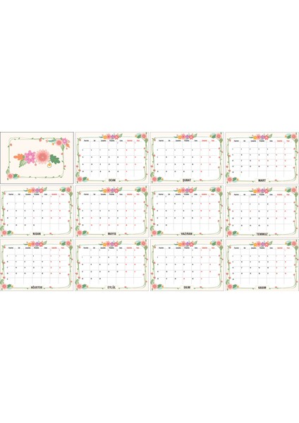 2026 Aylık Defter ve Duvar Planlama-A4 Ebat ve Spiralli fırsatları