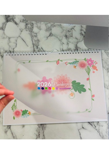 2026 Aylık Defter ve Duvar Planlama-A4 Ebat ve Spiralli indirimleri