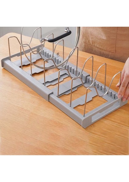 Mutfak Dolabı Organizatör B Için Dolap Kılavuzu Dallı Pan Organizatör Rafı Altında Genişletilebilir Tavalar ve Sakslar Kapak Organizatör Rafı (Yurt Dışından) fiyatları