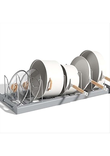 Mutfak Dolabı Organizatör B Için Dolap Kılavuzu Dallı Pan Organizatör Rafı Altında Genişletilebilir Tavalar ve Sakslar Kapak Organizatör Rafı (Yurt Dışından) fırsatları