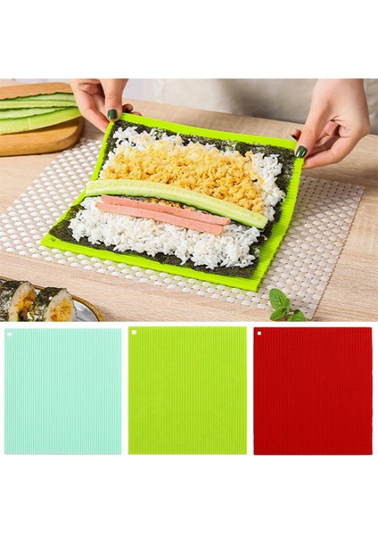 Silikon El Rulo Suşi Haddeleme Perdesi Imitasyonu Japon Suşi Haddeleme Aracı Kolayca Temizlenemez Kedi Suşi Mat Kırmızısı (Yurt Dışından) fiyatları