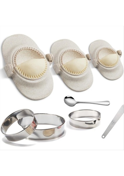 Empanada Maker Press, Hamur Kesici ile 6 Inç Ekstra Büyük Hambra Yapıcı Seti, Pierogi Için Hambraj Seti, Pastelito (Yurt Dışından)