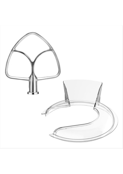 Kitchenaid Için Kalkanı Dökme 4.5-5qt Mikser Kasesi ve Kitchenaid Mikser Ekleri Için Karıştırma Kürek (Yurt Dışından)