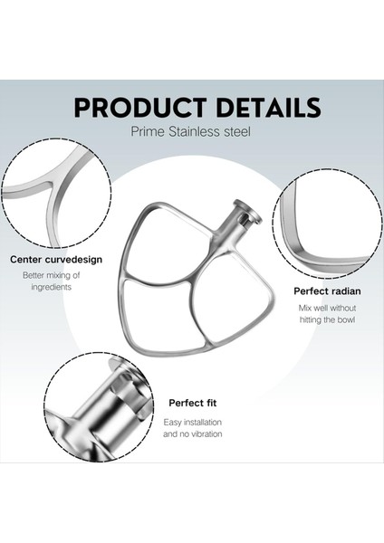 Kitchenaid Için Kalkanı Dökme 4.5-5qt Mikser Kasesi ve Kitchenaid Mikser Ekleri Için Karıştırma Kürek (Yurt Dışından) indirimleri