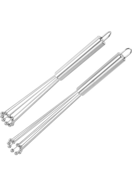 2 Adet Paslanmaz Çelik Bilyalı Çırpma Tel Yumurta Çırpma Seti Mutfak Pişirme, Karıştırma, Çırpma, Atma Için Uygun (Yurt Dışından)