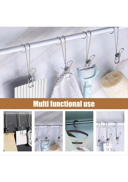 Paslanmaz Çelik Bağlayıcı Klipsler, Kancalı Paslanmaz Çelik Mandallar, Mutfak ve Banyo Için Evrensel Metal Klipsler (Yurt Dışından) fırsatları