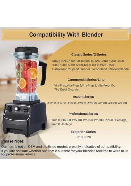 Vitamix 64OZ Blender Sürahi Için 5200 5000 6500 7500 PRO500 750 750 Blender Conter, Kurcalama Takımı Çubuğu (Yurt Dışından) fiyatları