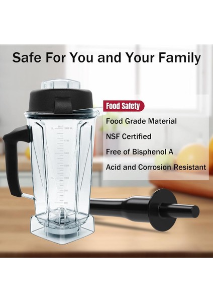 Vitamix 64OZ Blender Sürahi Için 5200 5000 6500 7500 PRO500 750 750 Blender Conter, Kurcalama Takımı Çubuğu (Yurt Dışından) modelleri