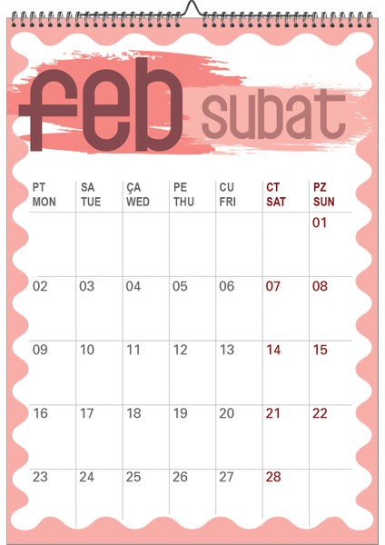 2026 A3 Duvar Planlama Takvim Üstten Spiralli ve Askılı fiyatları